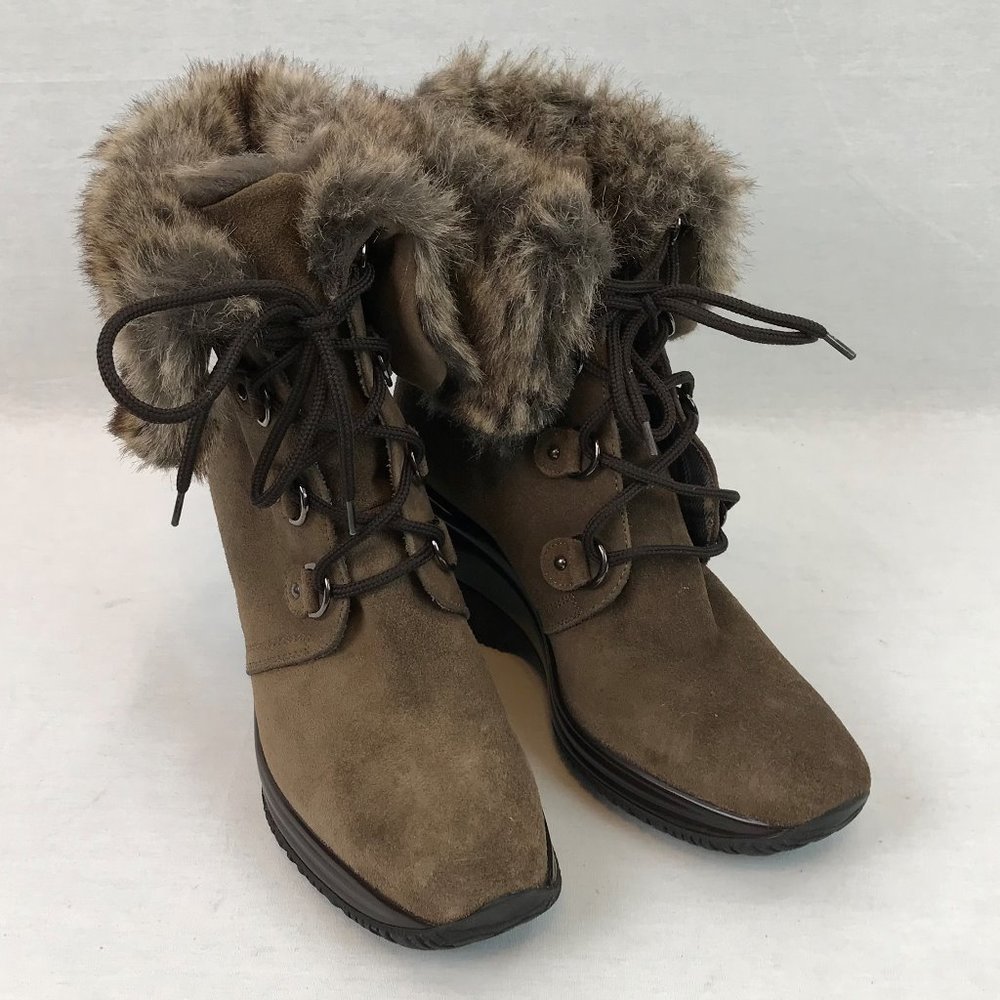 AQUATALIA WOMENS FAUX FUR LINED WEATHERPROOF BOOTS